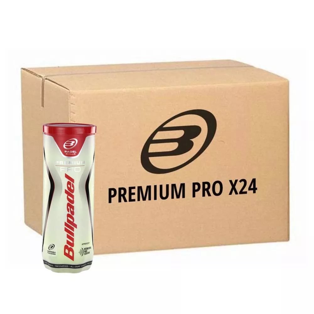 Box 24 cans of 3 Bullpadel Premium Pro balls