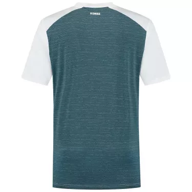 K-Swiss Hypercourt Mix Melange Crew T-Shirt Petrol Blue / Pink