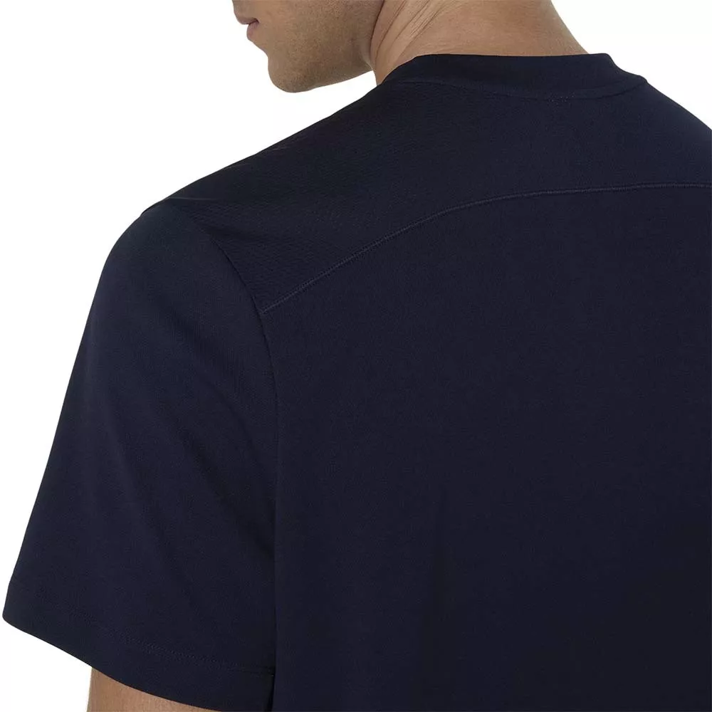 Asics Court T-Shirt Navy Blue / Orange
