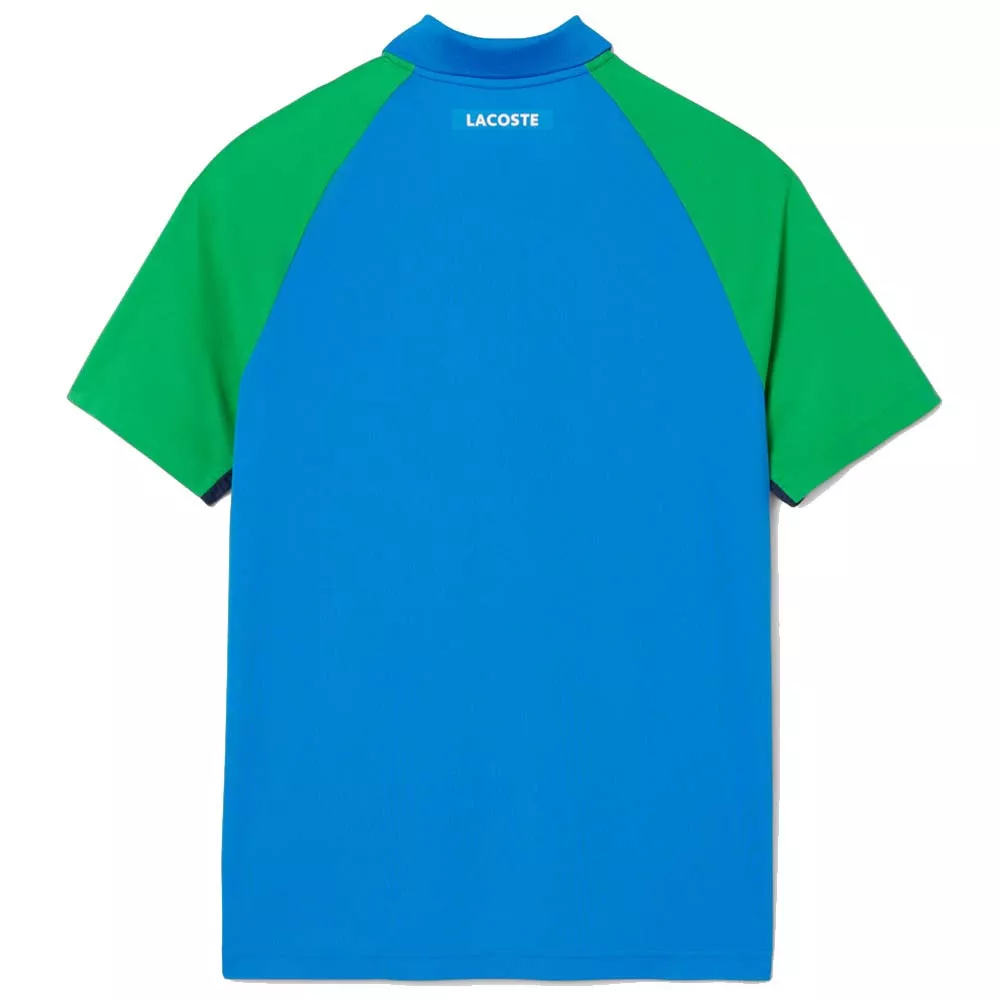 Lacoste Tennis Color-Block Ultra Dry Blue / Green polo