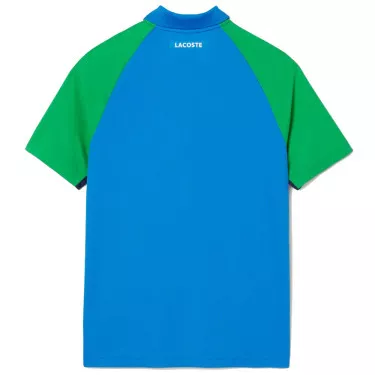 Lacoste Tennis Color-Block Ultra Dry Blue / Green polo