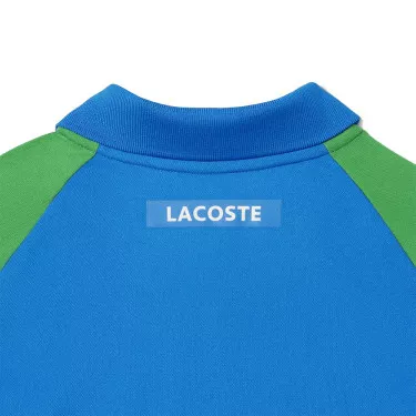 Lacoste Tennis Color-Block Ultra Dry Blue / Green polo