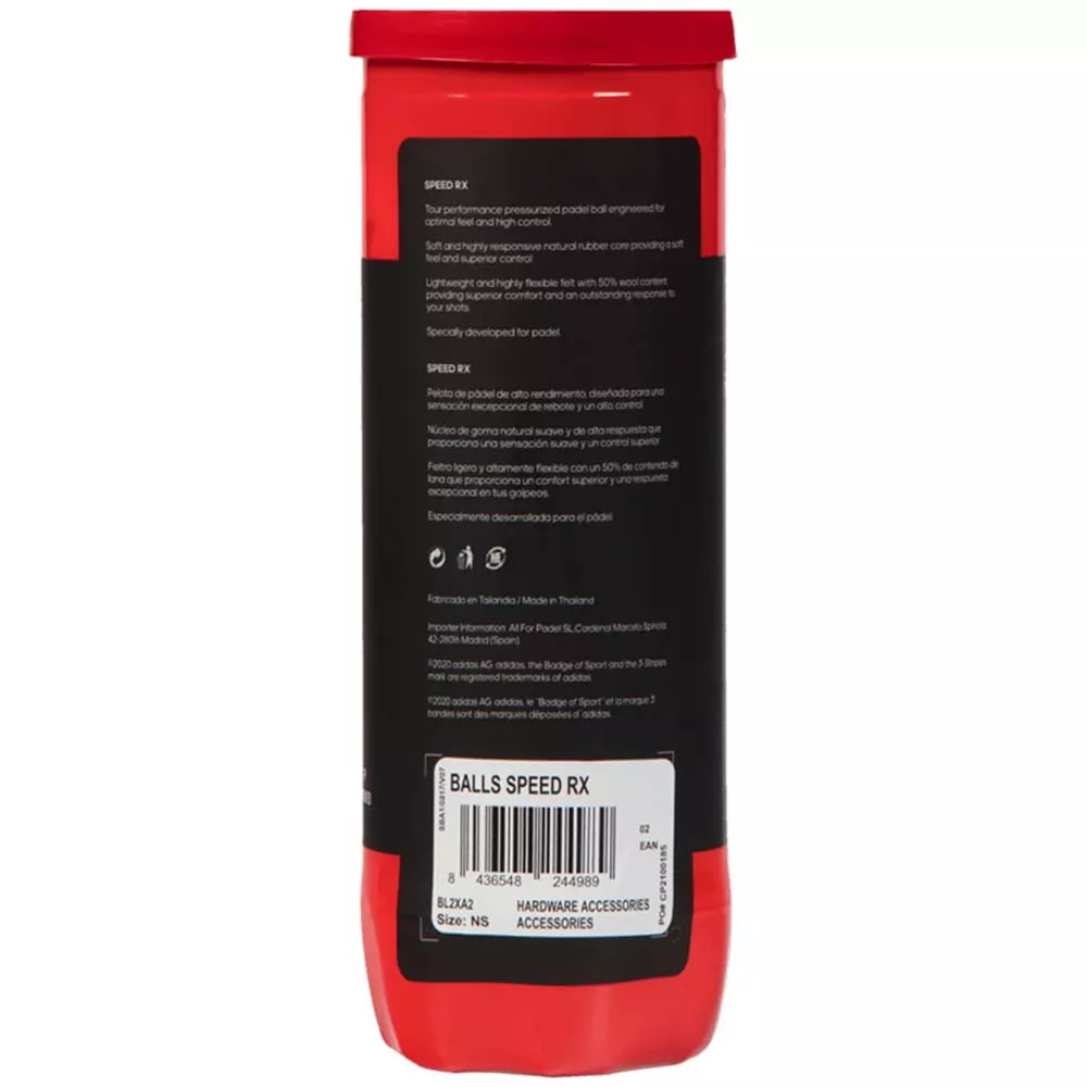 Tube of 3 Adidas Speed ​​RX balls
