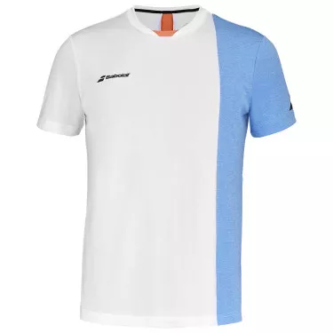 Babolat Play Crew Neck Boy Blue / White T-Shirt