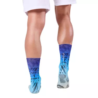 Floky S-MASH 3D FANTASY Bali Blue Compression Socks