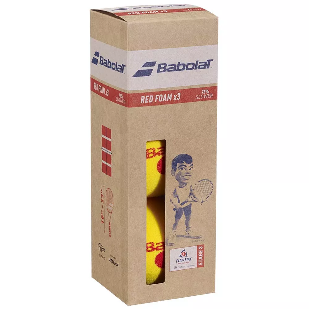 Bag of 3 Babolat Red Foam balls
