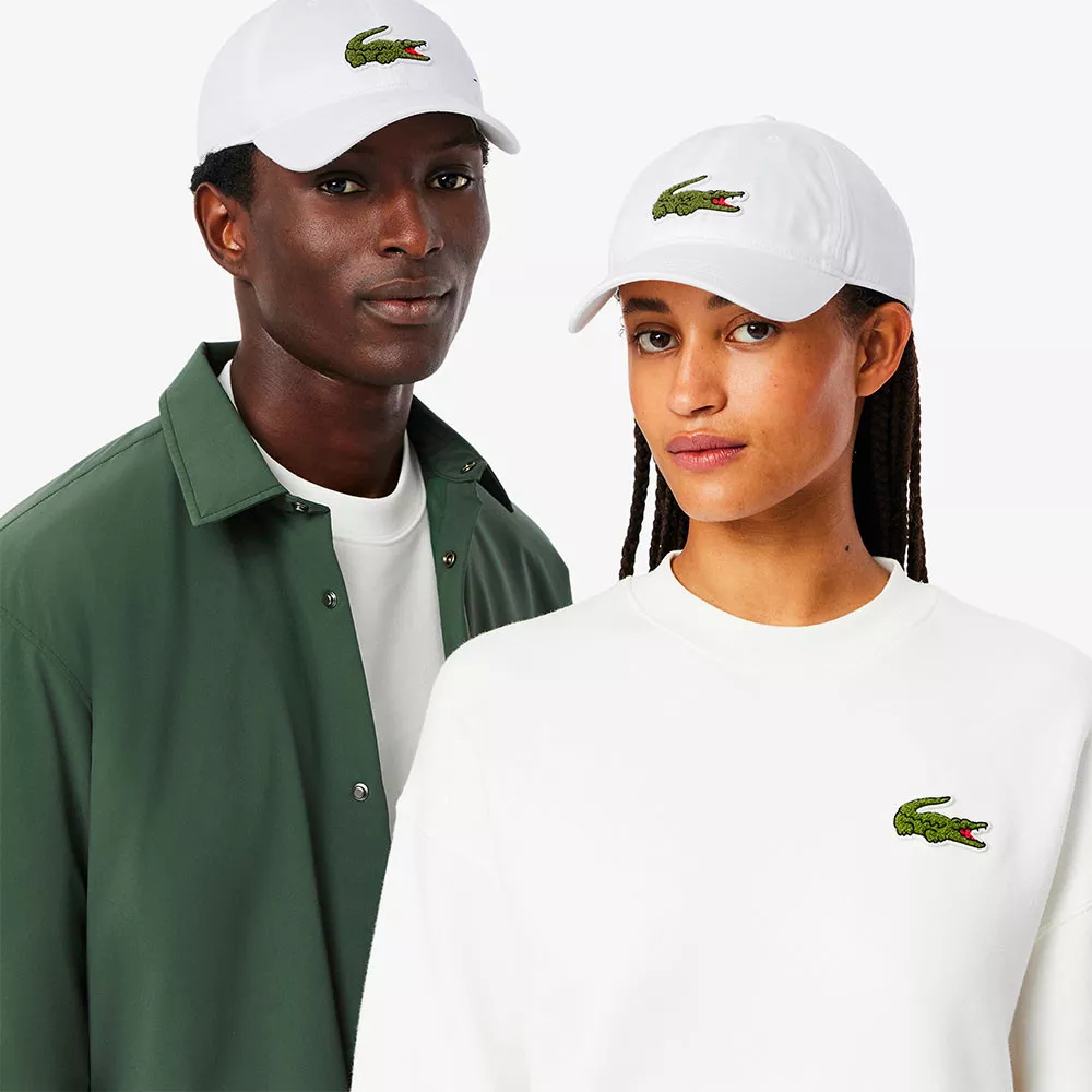 Lacoste Black Cotton Twill Cap