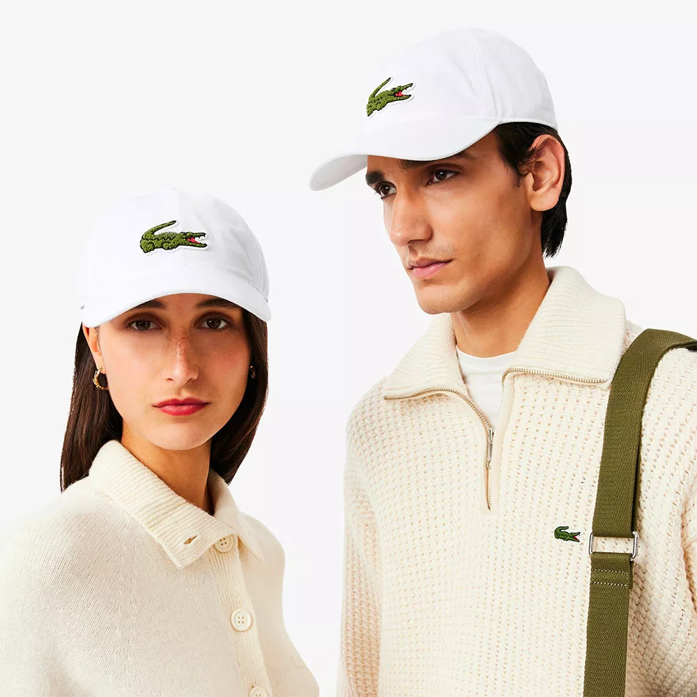 Lacoste Black Cotton Twill Cap