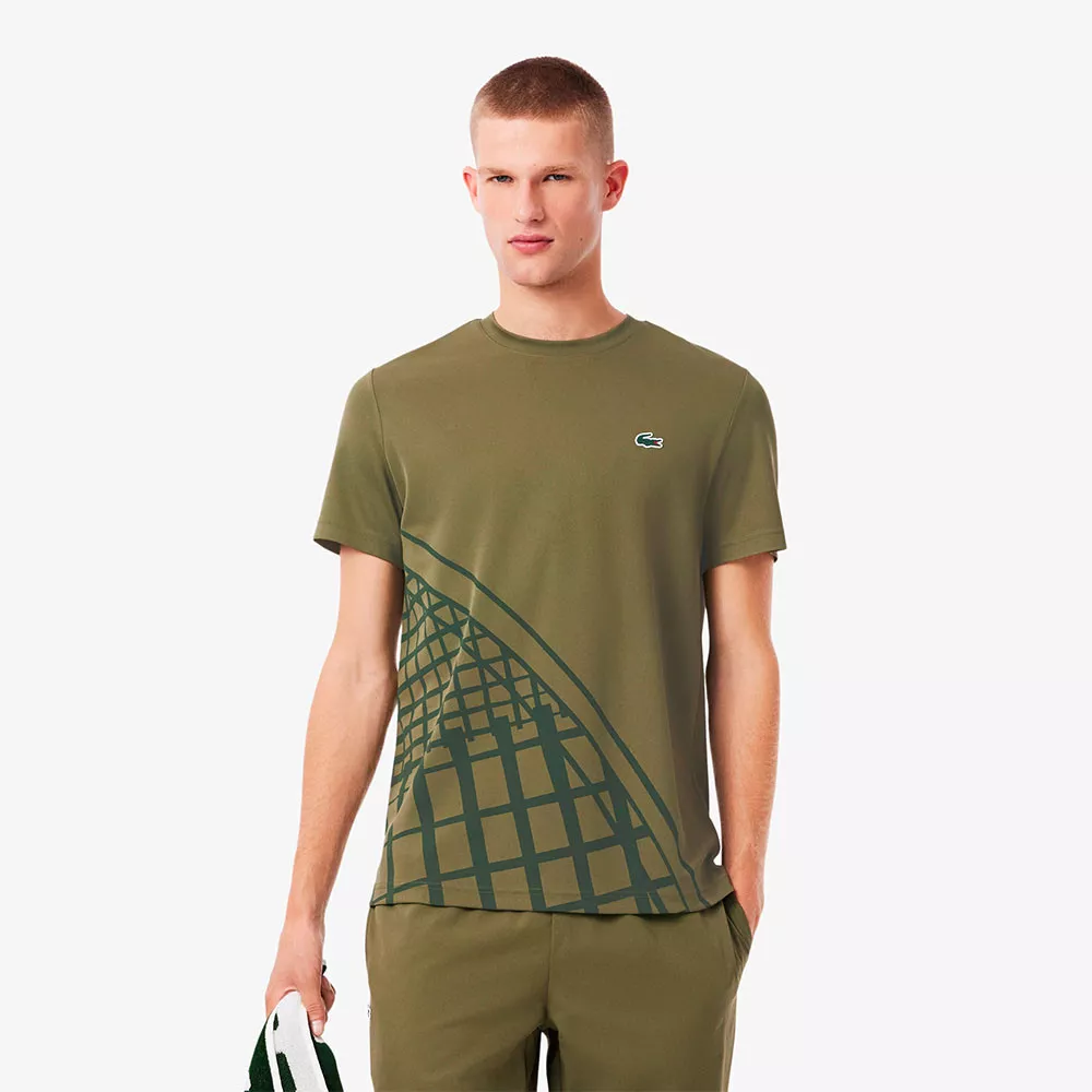 Lacoste Ultra Dry Printed White Ecru T-shirt