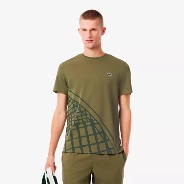 Lacoste Ultra Dry Printed White Ecru T-shirt