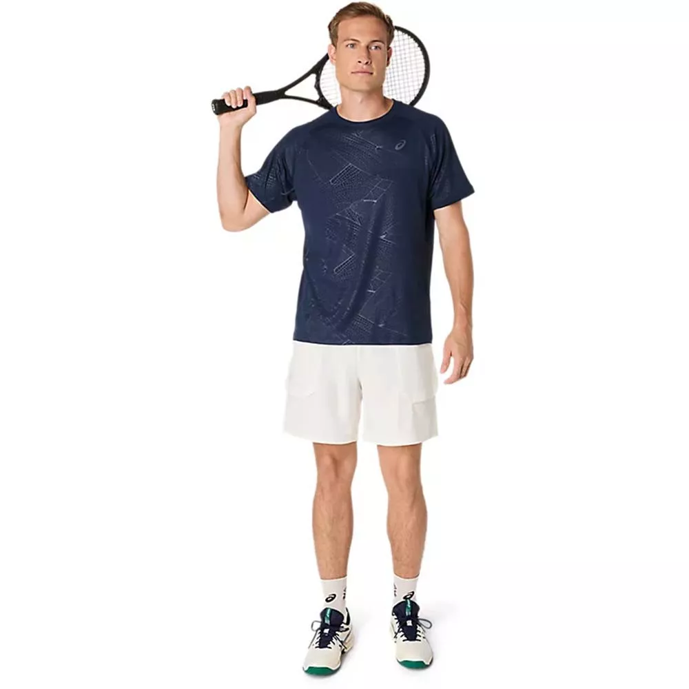 Asics Game All Over T-Shirt Cream
