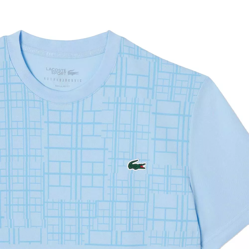 Lacoste Tennis Novak Djokovic Ultra Dry Printed Black T-shirt