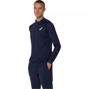 Asics Court LS Zip Long Sleeve T-Shirt White