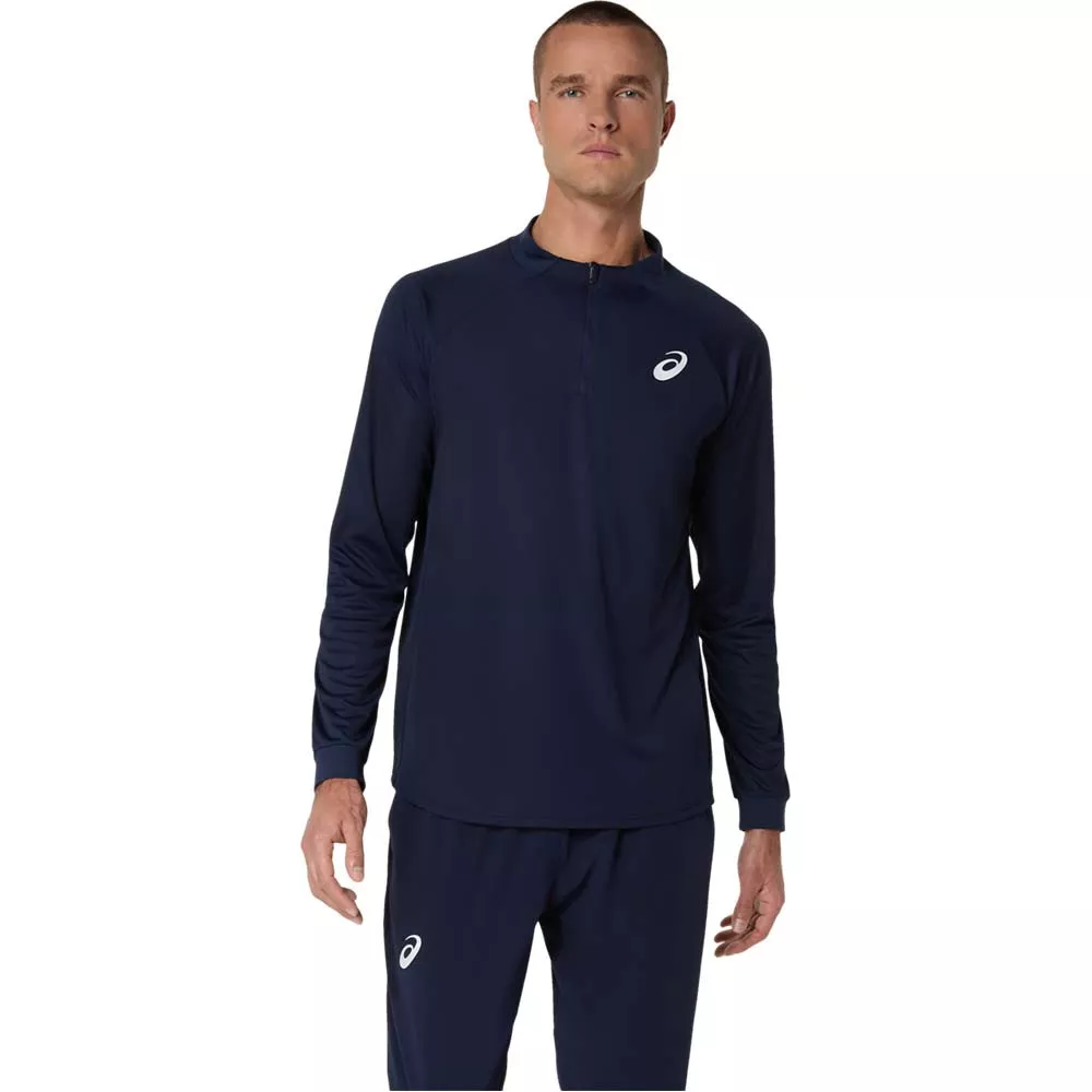 Asics Court LS Zip Long Sleeve T-Shirt White