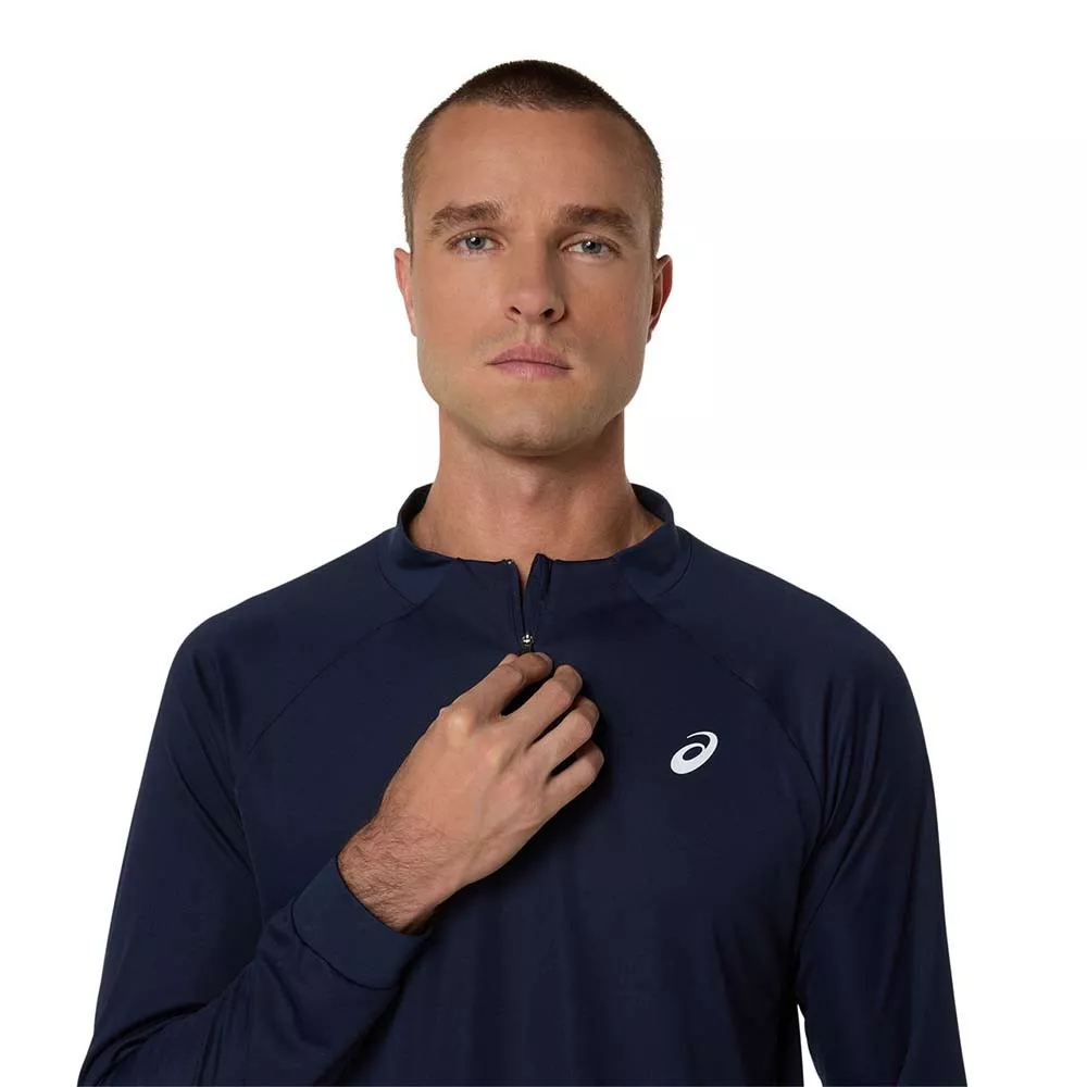 Asics Court LS Zip Long Sleeve T-Shirt White