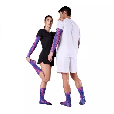 Floky S-MASH 3D FANTASY Bali Blue Compression Socks