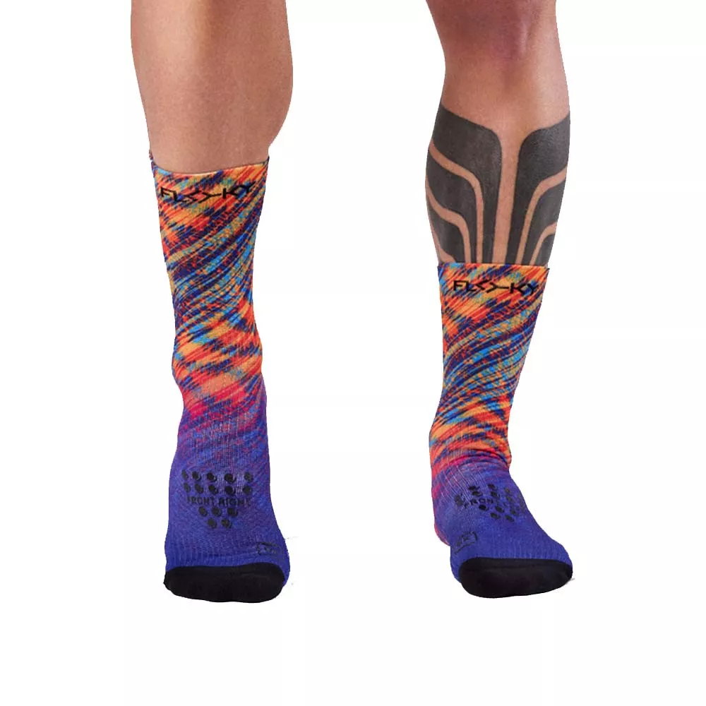 Floky S-MASH 3D FANTASY Bali Blue Compression Socks