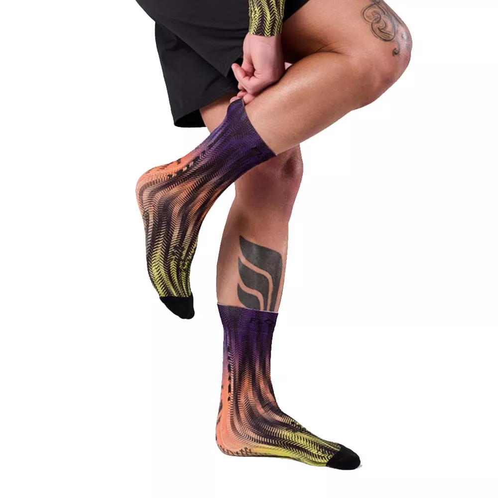 Floky S-MASH 3D FANTASY Rio Blue / Orange Compression Socks