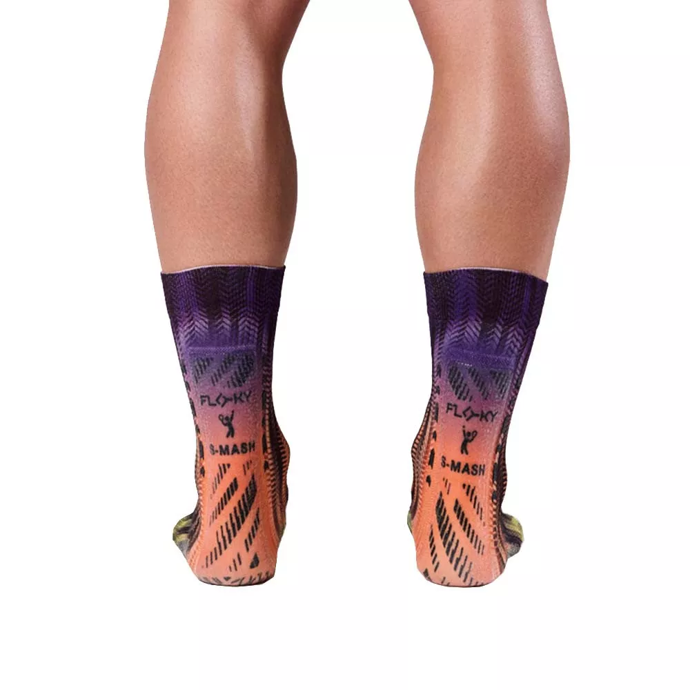 Floky S-MASH 3D FANTASY Rio Blue / Orange Compression Socks