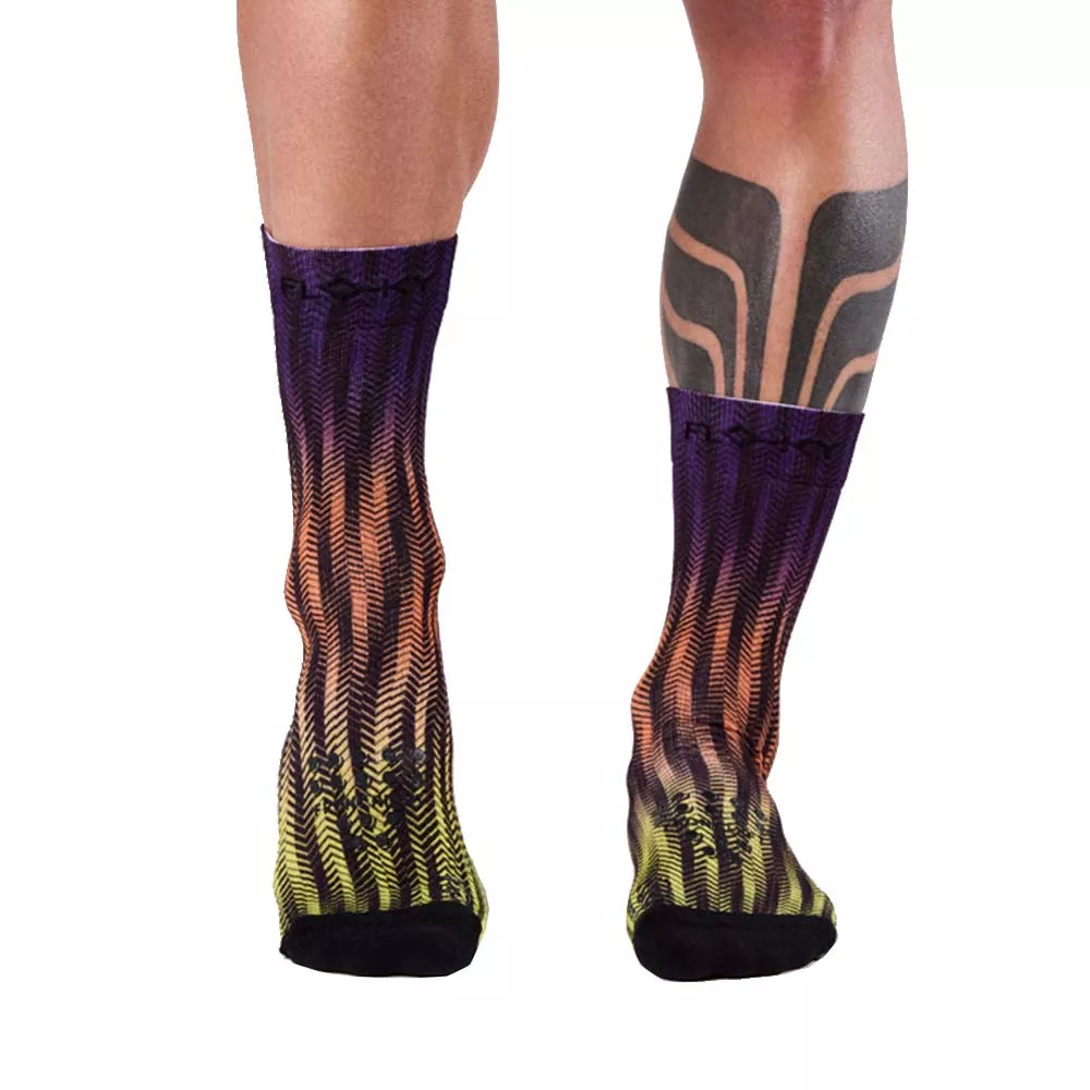 Floky S-MASH 3D FANTASY Rio Blue / Orange Compression Socks
