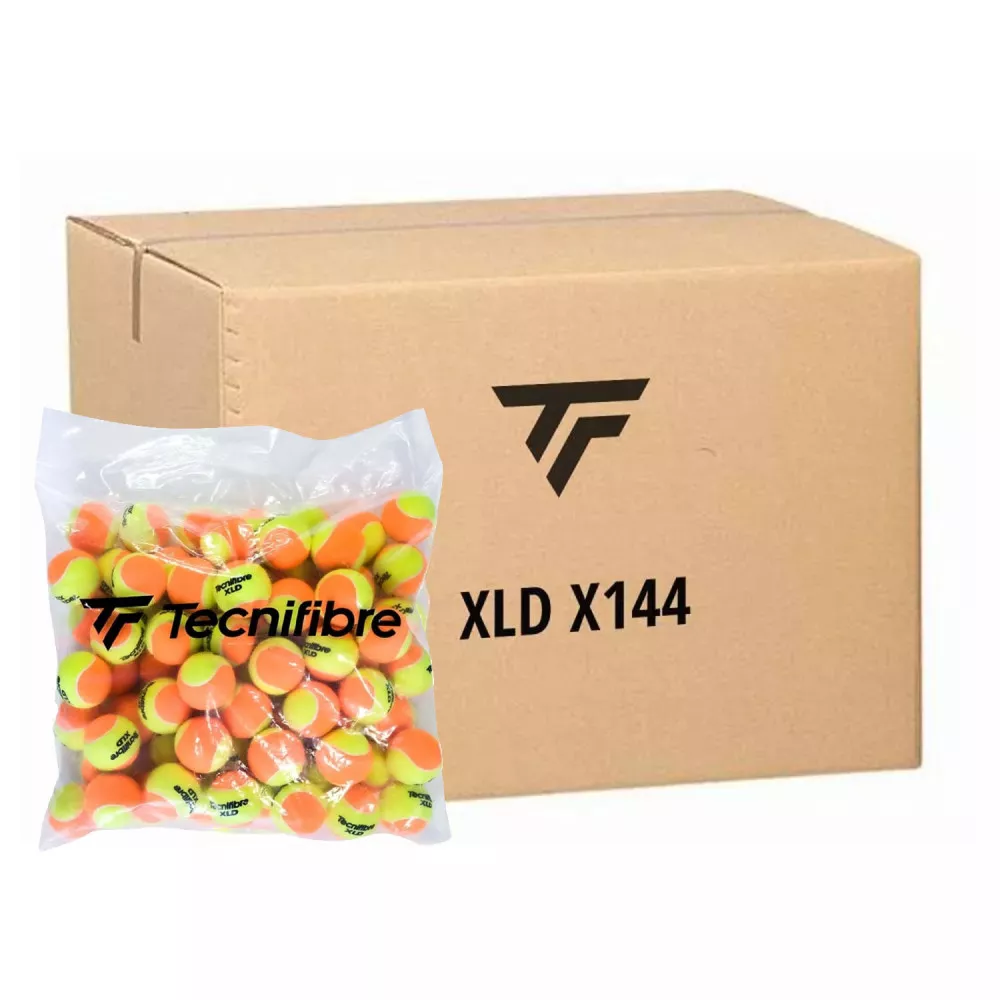Box of 144 Tecnifibre XLD tennis balls