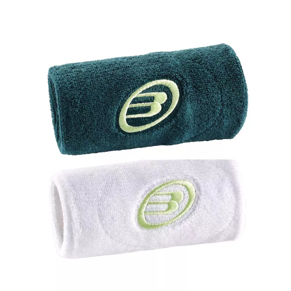 Wristbands Bullpadel White / Green x 2