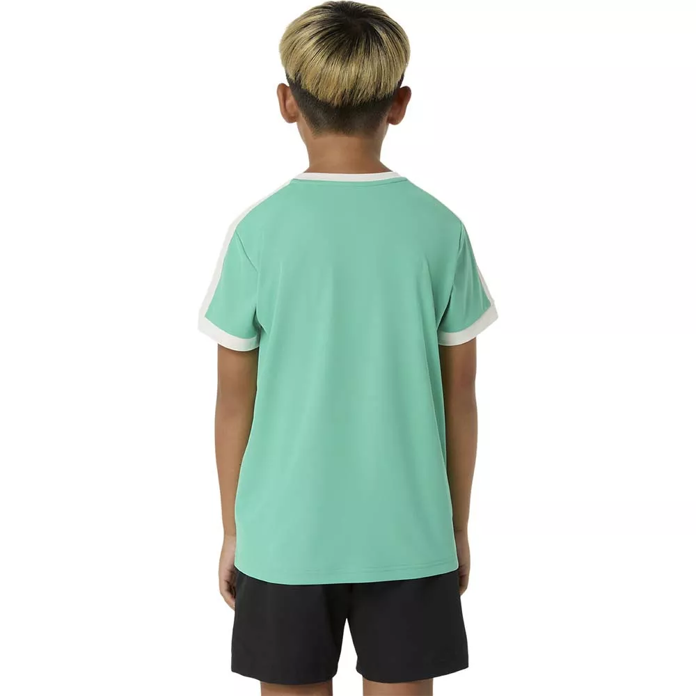 Asics Boy's Cream / Blue T-Shirt