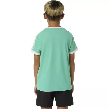 Asics Boy's Cream / Blue T-Shirt