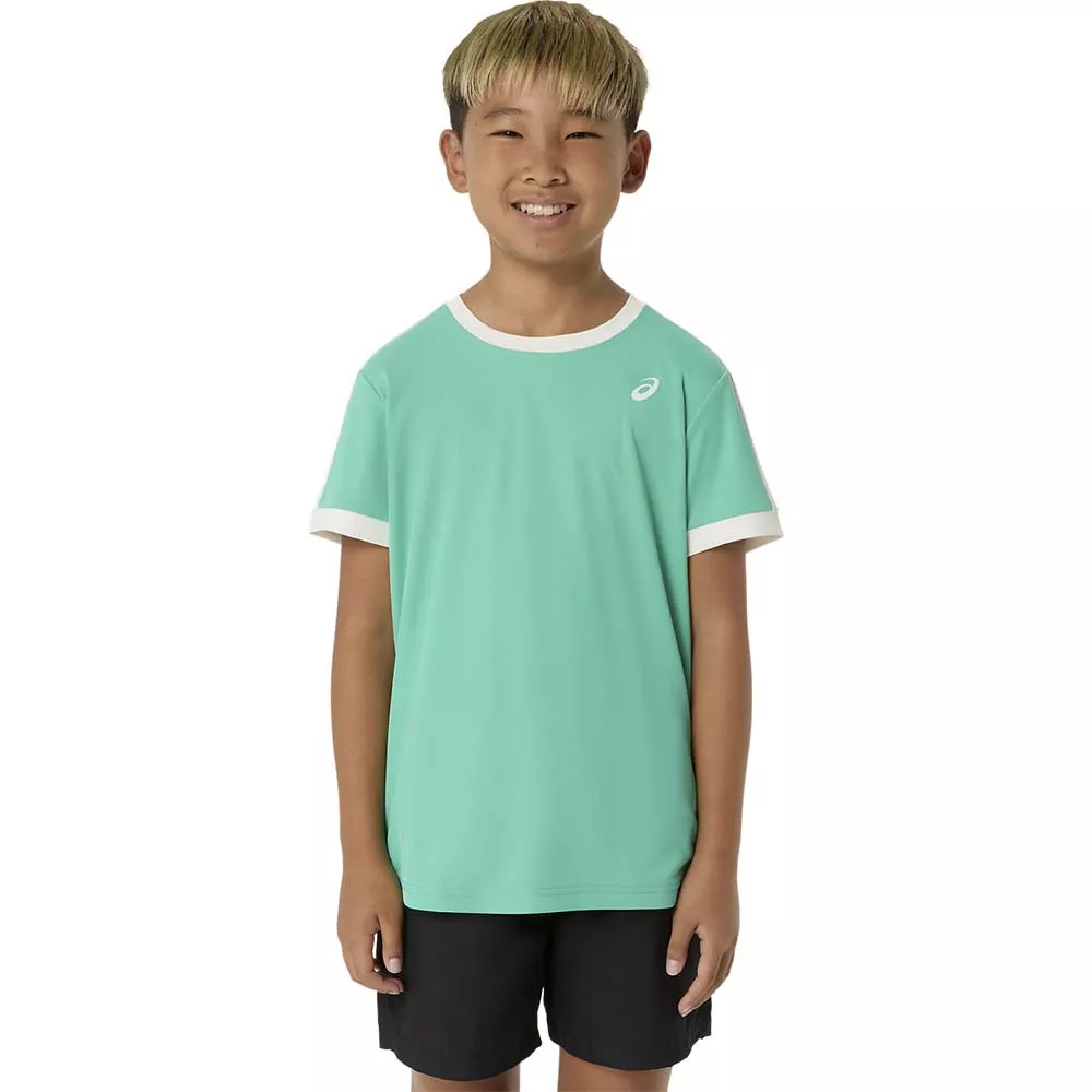 Asics Boy's Cream / Blue T-Shirt