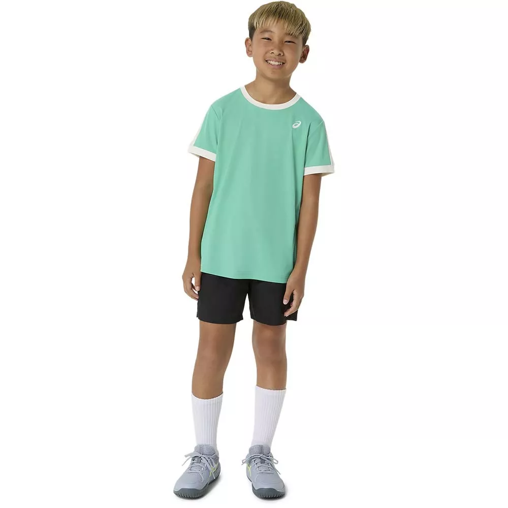 Asics Boy's Cream / Blue T-Shirt
