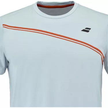 Babolat Play Crew Neck Boy White / Blue T-Shirt