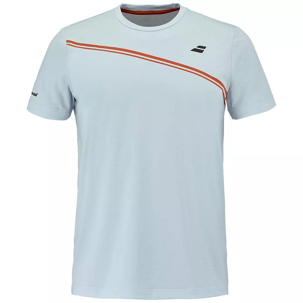 Babolat Play Crew Neck Boy White / Blue T-Shirt