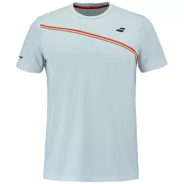 Babolat Play Crew Neck Boy White / Blue T-Shirt