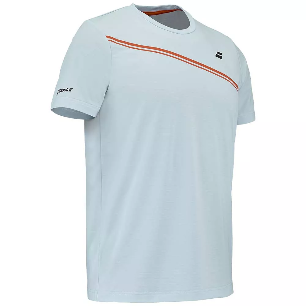 Babolat Play Crew Neck Boy White / Blue T-Shirt