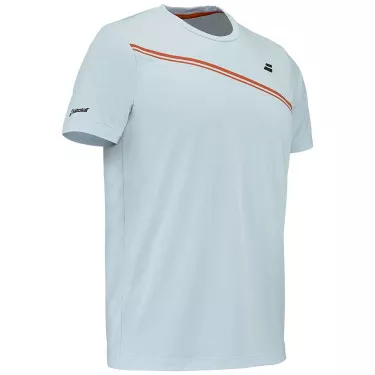 Babolat Play Crew Neck Boy White / Blue T-Shirt