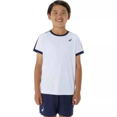 Asics Boy's Cream / Blue T-Shirt