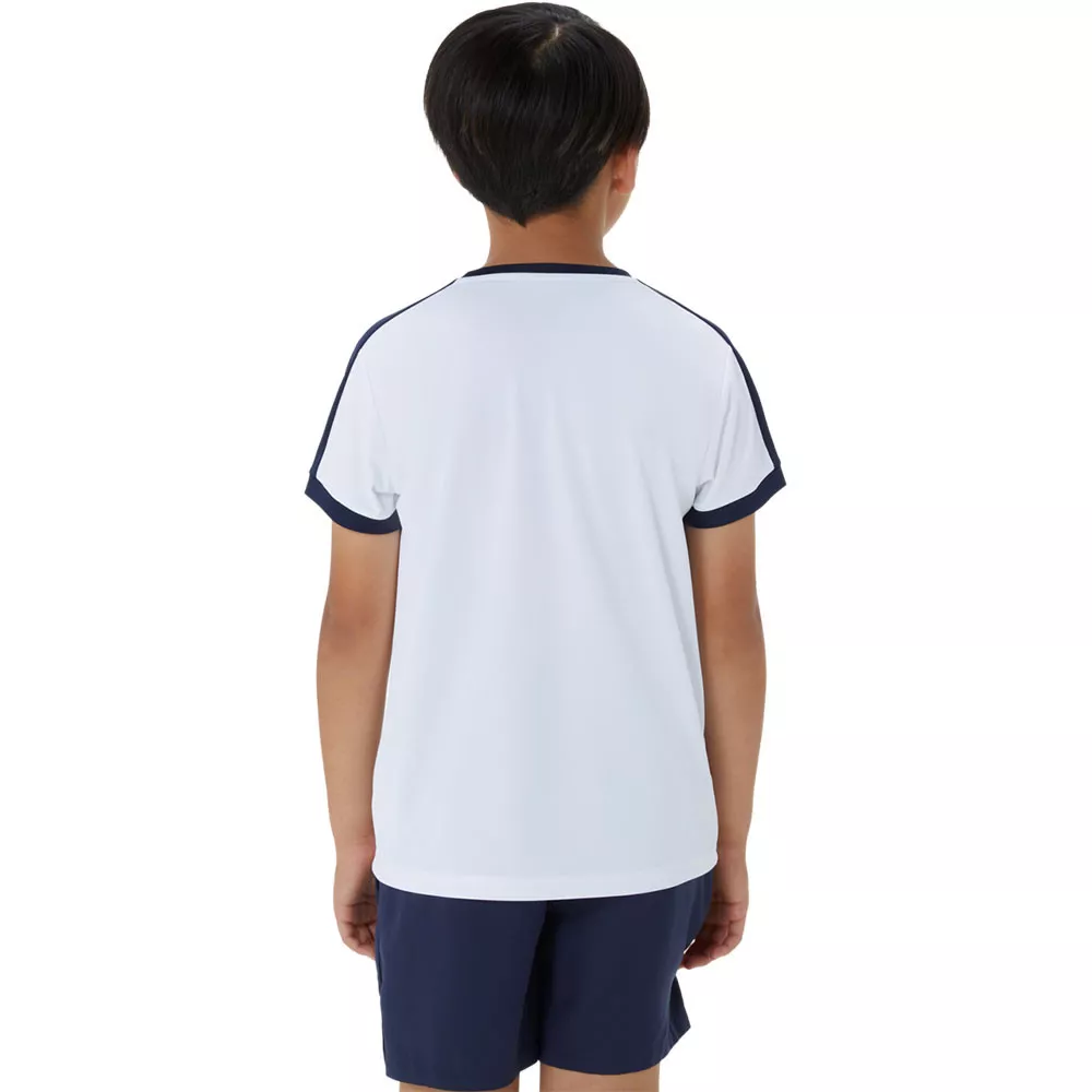 Asics Boy's Cream / Blue T-Shirt