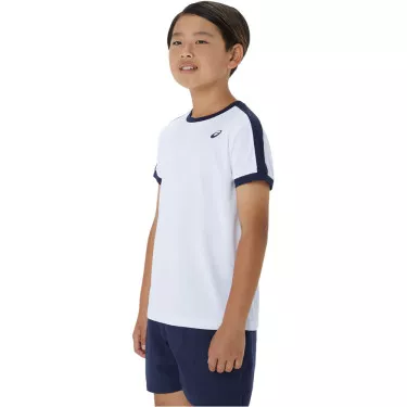 Asics Boy's Cream / Blue T-Shirt