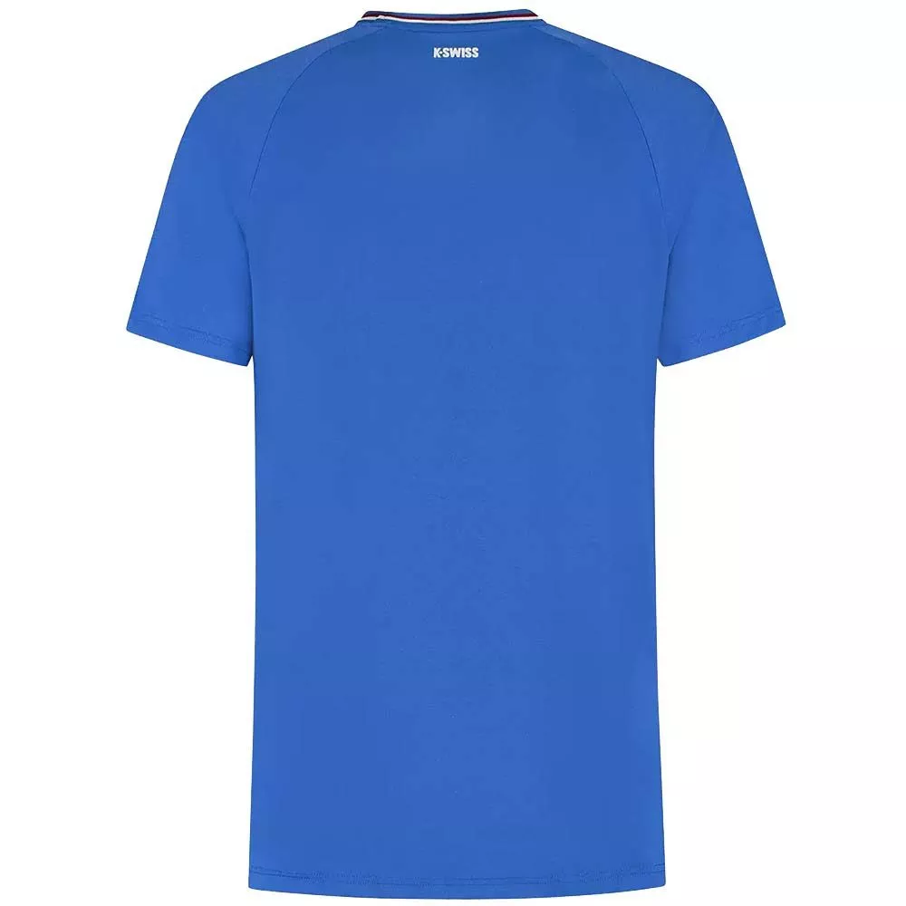 K-Swiss Hypercourt Melange Crew T-Shirt Blue