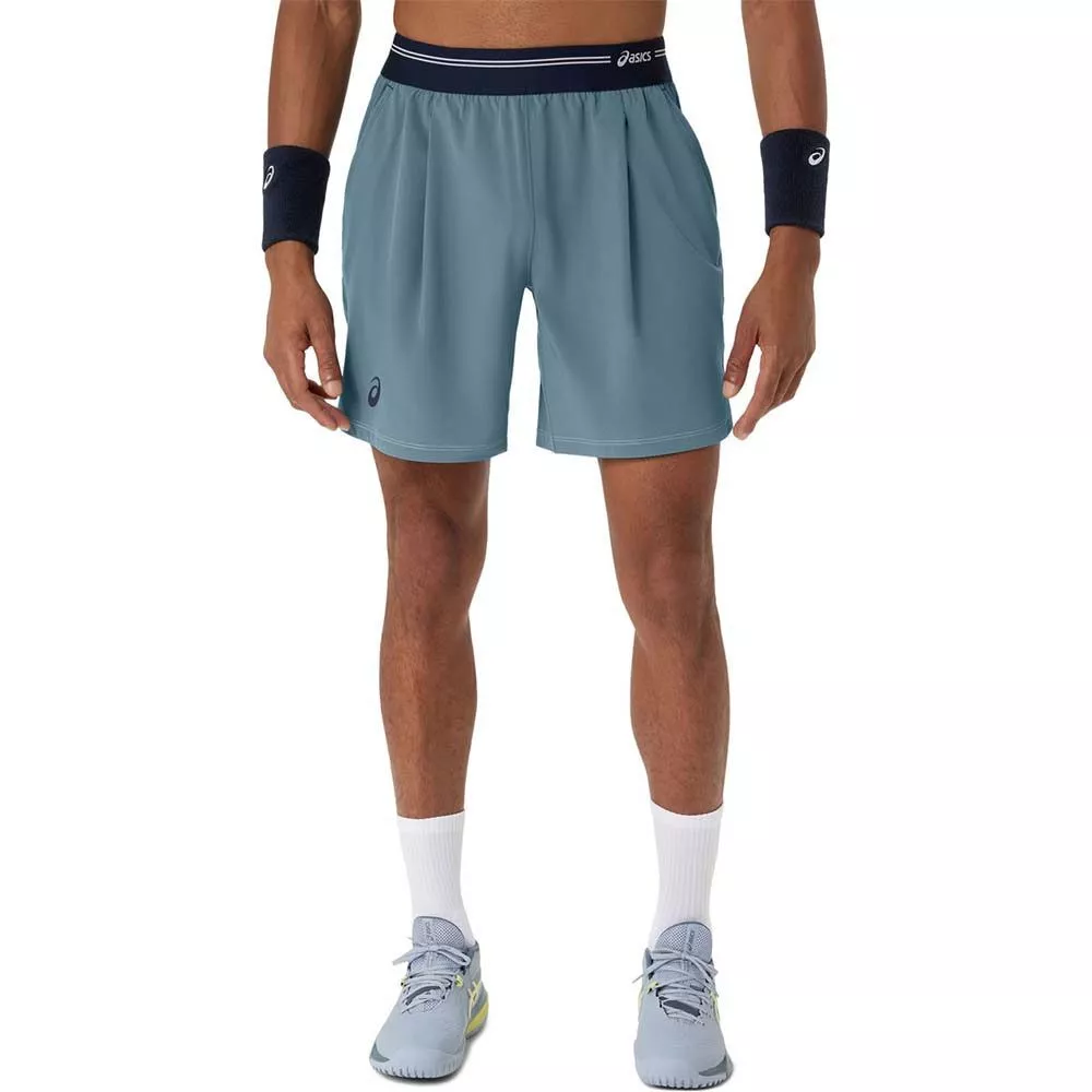 Asics Game 7-Inch Tennis Shorts - Ironclad Blue/Grey