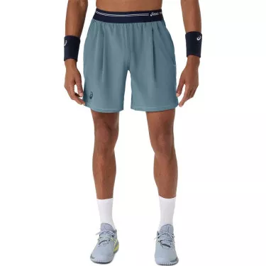 Asics Game 7-Inch Tennis Shorts - Ironclad Blue/Grey