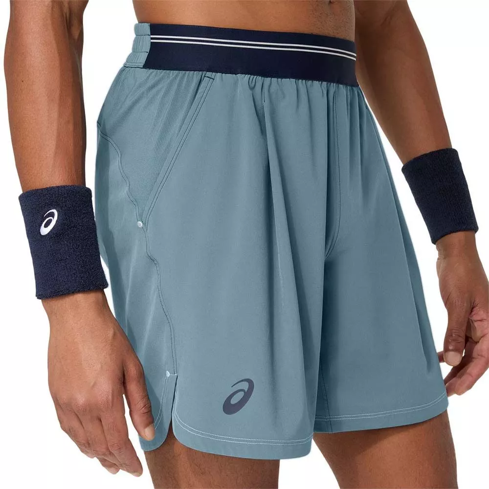 Asics Game 7-Inch Tennis Shorts - Ironclad Blue/Grey