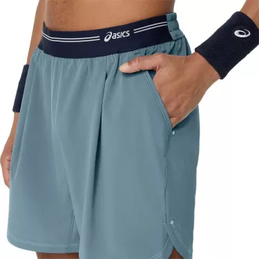 Asics Game 7-Inch Tennis Shorts - Ironclad Blue/Grey