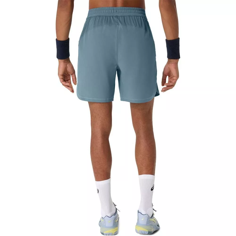 Asics Game 7-Inch Tennis Shorts - Ironclad Blue/Grey