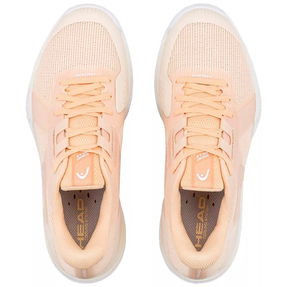 Head Sprint Pro 4.0 Women's Clay Court Tennis Shoes Peach / White