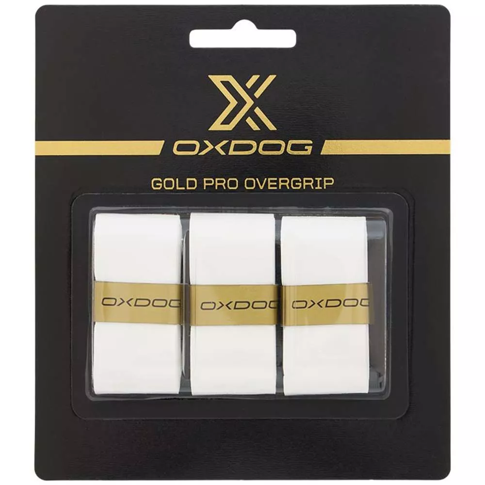 Oxdog Gold Pro Overgrips White x 3