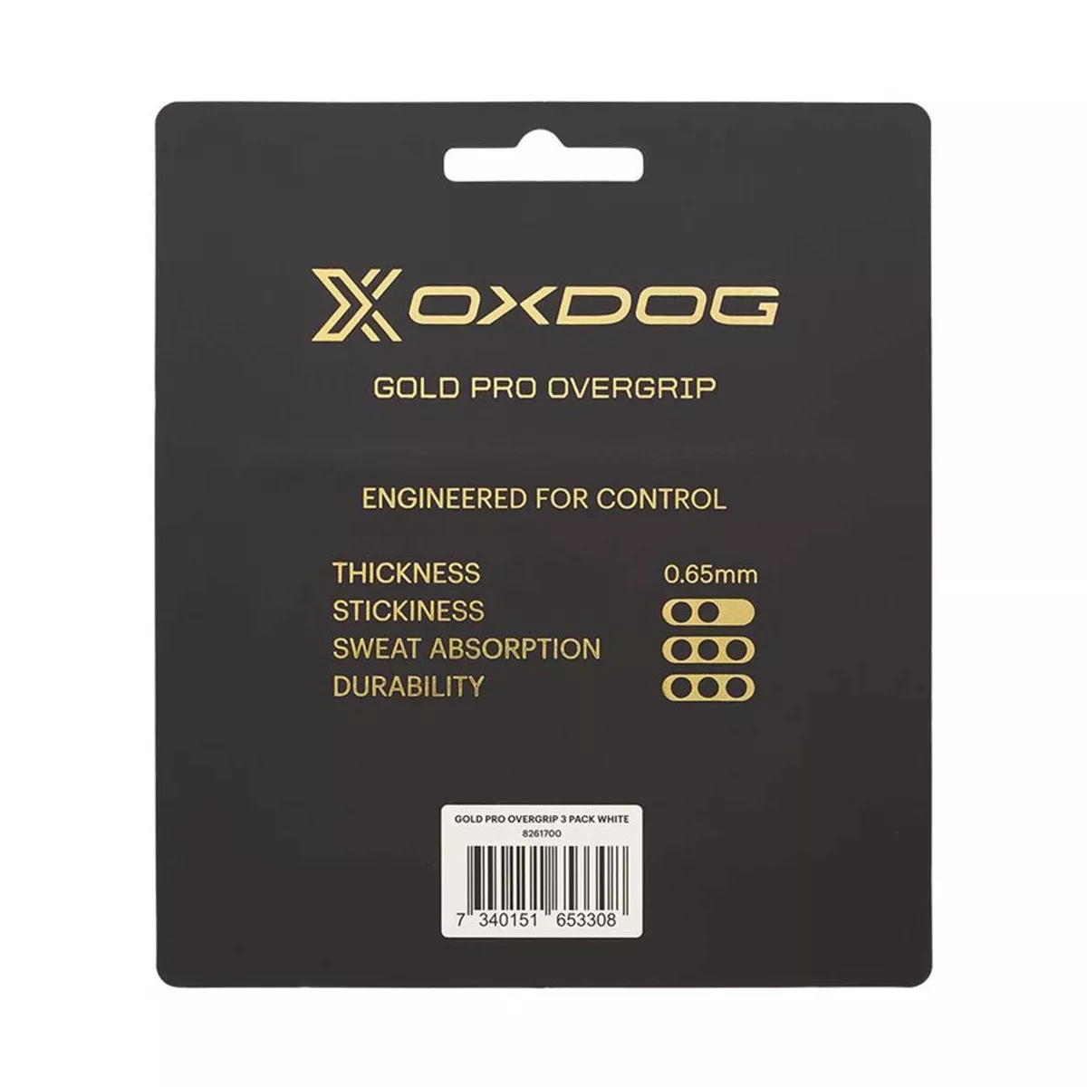 Oxdog Gold Pro Overgrips White x 3