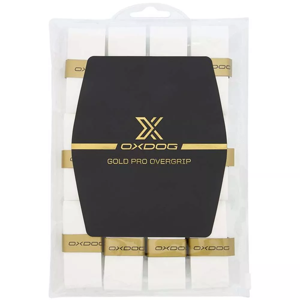 Oxdog Gold Pro White Overgrips x 12