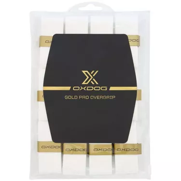 Oxdog Gold Pro White Overgrips x 12