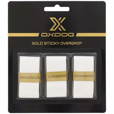 Oxdog Gold Sticky White Overgrips x 3